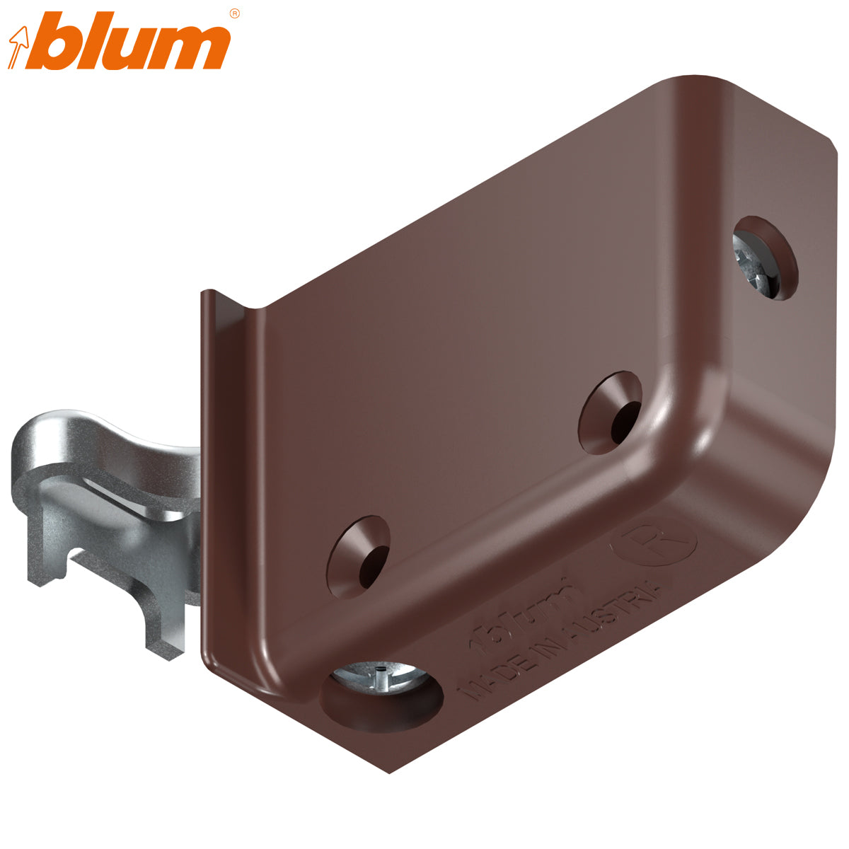 BLUM ADJUSTABLE WALL HANGING BRACKET 130KG SCREW-ON BRN RH