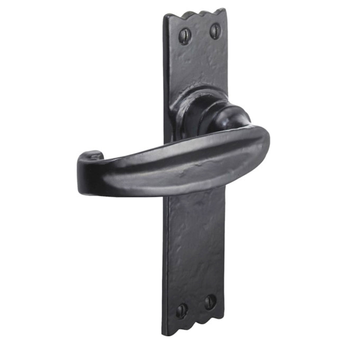 CHARLBURY LEVER LATCH HANDLES 158x55x100 BLK by Spira Brass
