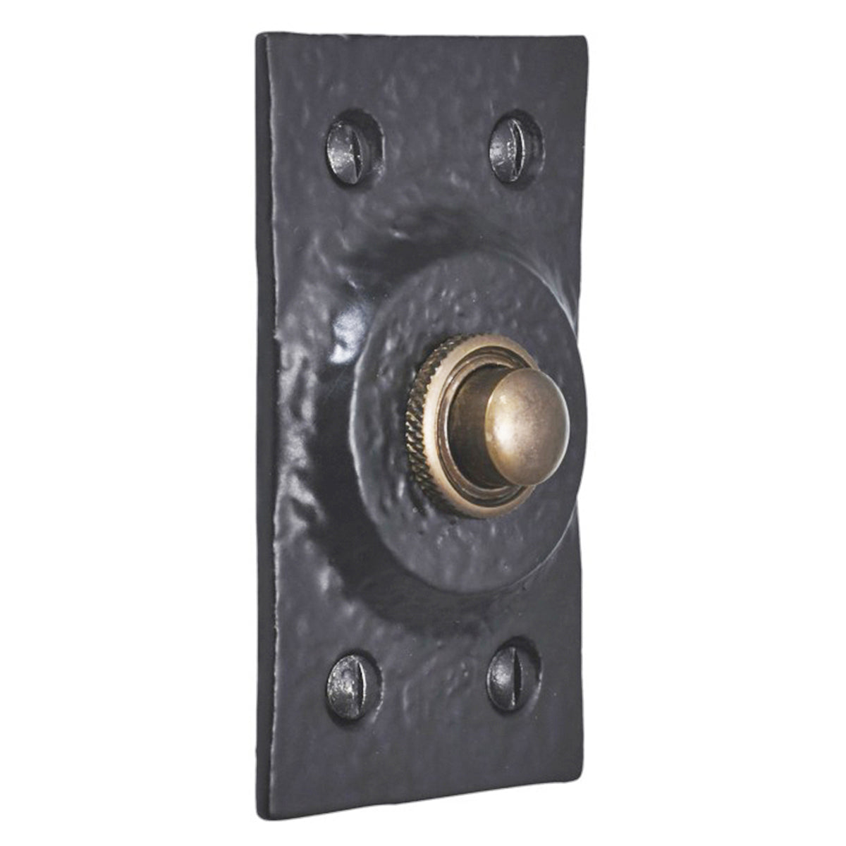 RECTANGULAR DOOR BELL PUSH 80x45 BLK by Spira Brass