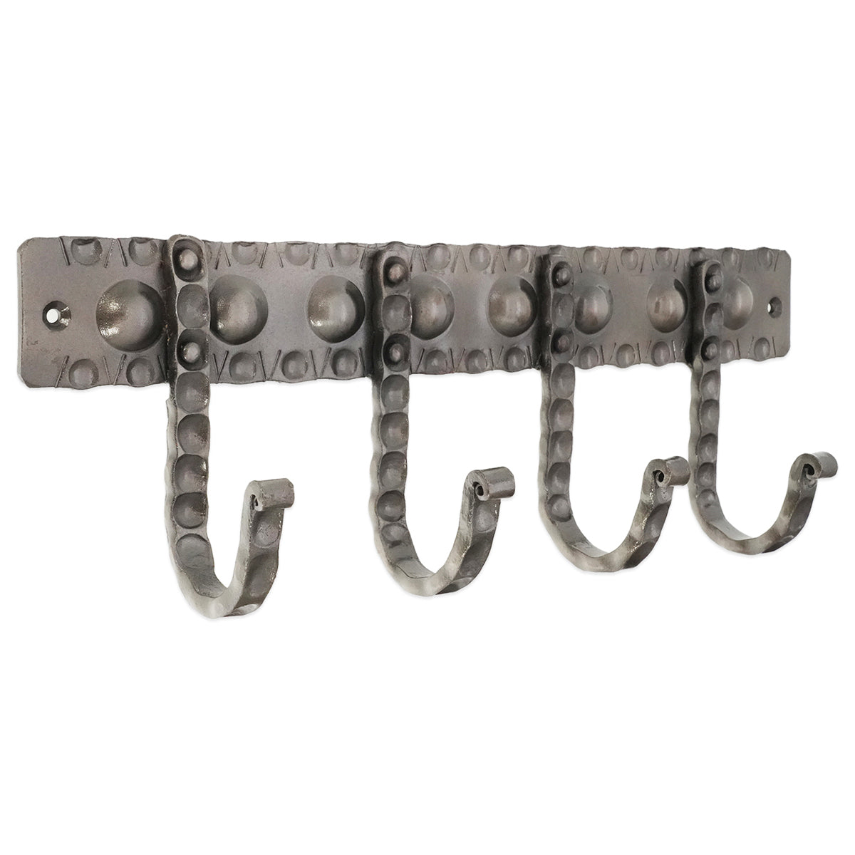 IRON COAT HOOK DOTTED 4 LEG 60x42x310 PEW by Spira Brass