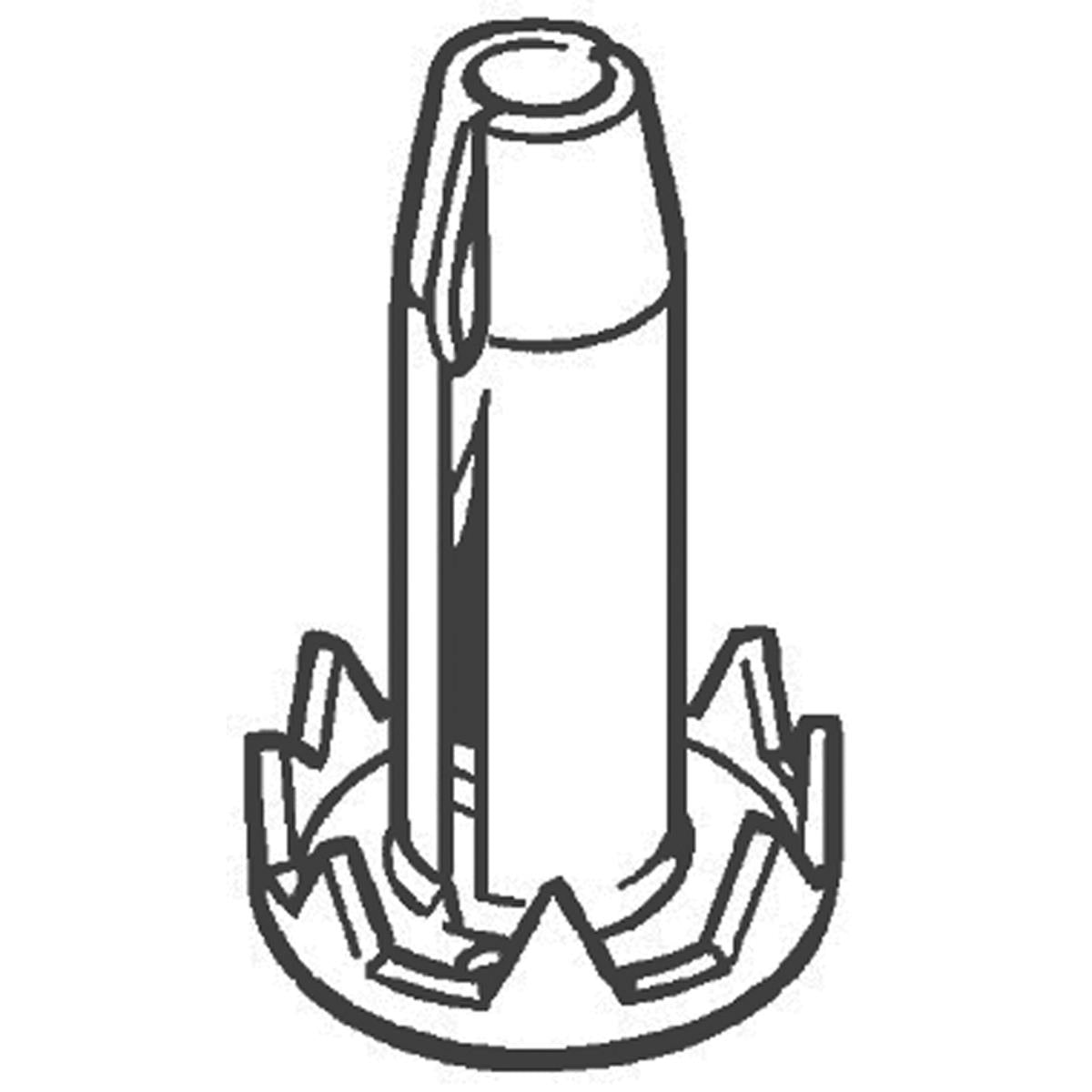 PEG CASTOR SOCKET D9.5x25 ST