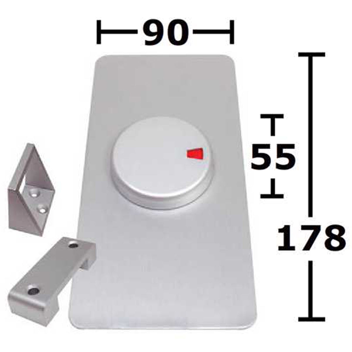 Toilet Cubicle Indicator Bolt Repair Kit Satin Anodised Aluminium