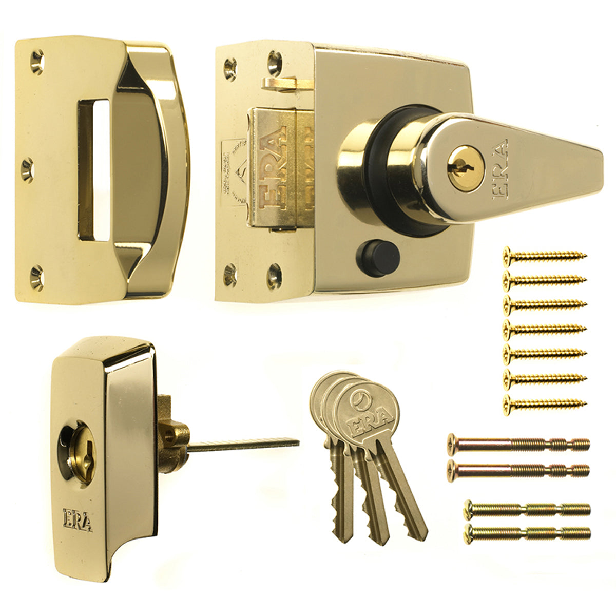ERA British Standard Nightlatch Narrow 40mm Brass | DF1830B