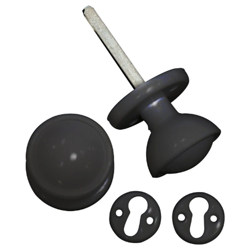 RIM KNOB SET PLASTIC BLK
