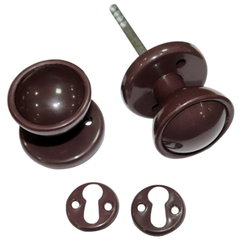 RIM KNOB SET PLASTIC BRN