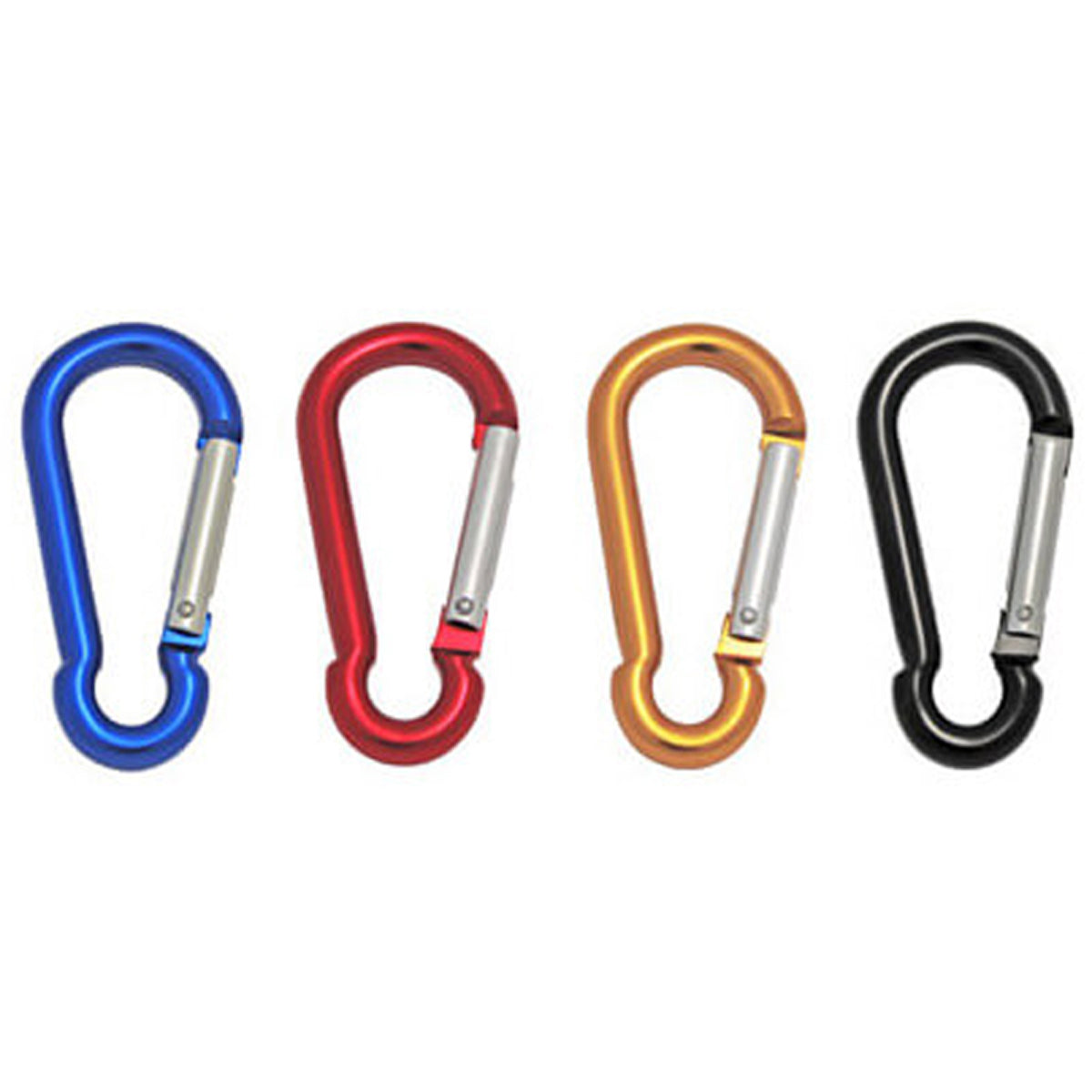 CARABINER HOOK PK4 ASORT COLOURS