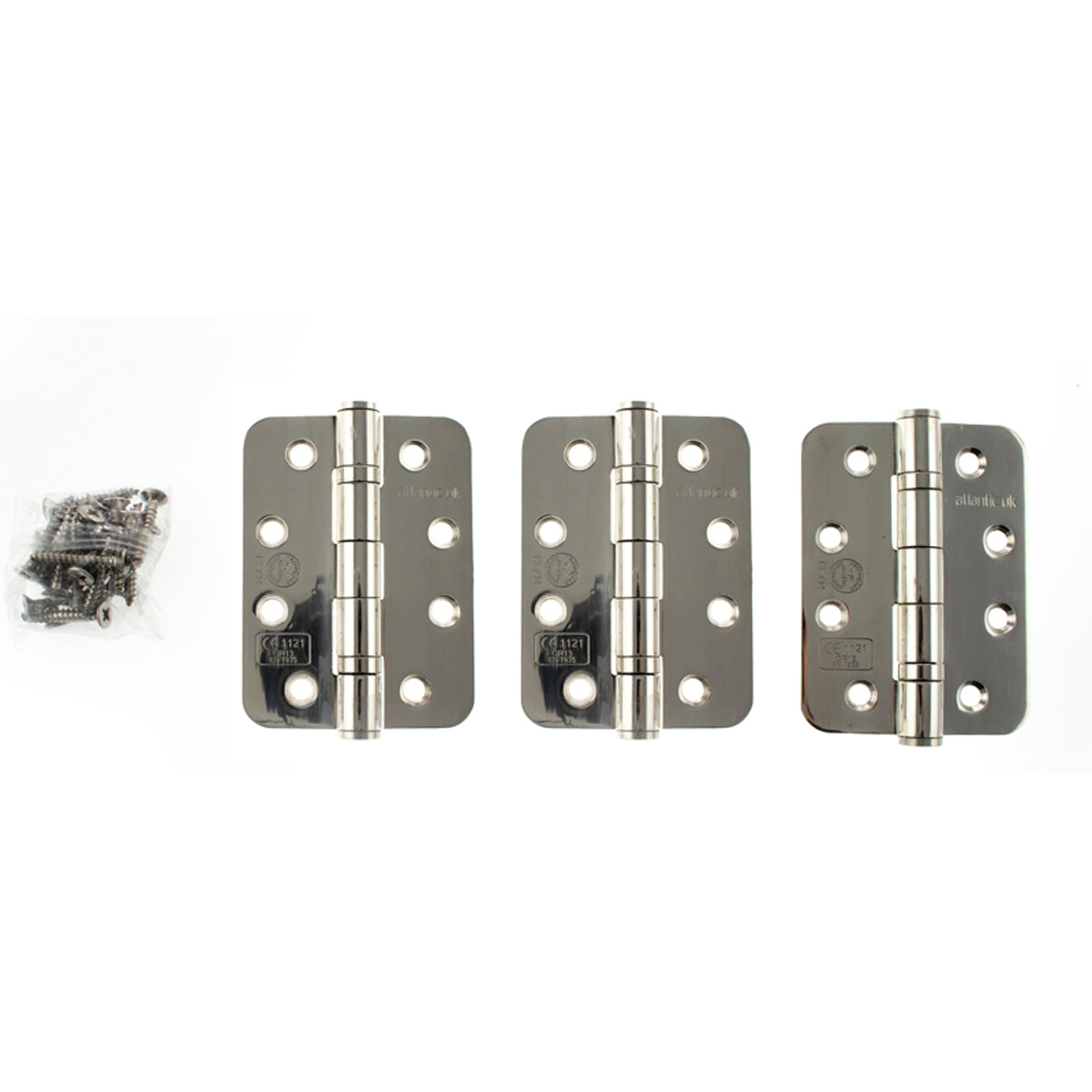 ATLANTIC BALL BEARING HINGE RADIUS 102x76x3 PSS SET3