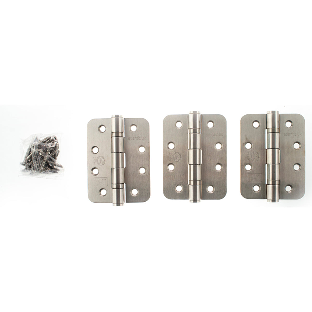 ATLANTIC BALL BEARING HINGE RADIUS 102x76x3 SSS SET3