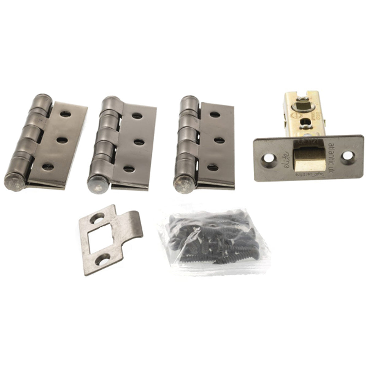 ATLANTIC CE LATCH PACK LATCH+HINGEx3 63 BKN