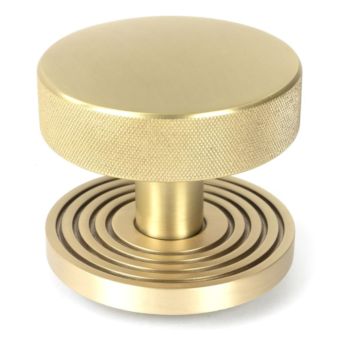 BROMPTON CENTRE DOOR KNOB BEEHIVE 90x70 SBR