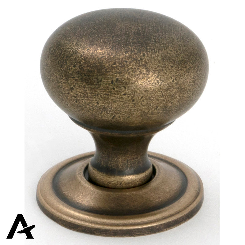 MUSHROOM CABINET KNOB 32x36 BNS - 50954 by MARCHES (ANVIL) ARCHITECTURAL HARDWARE