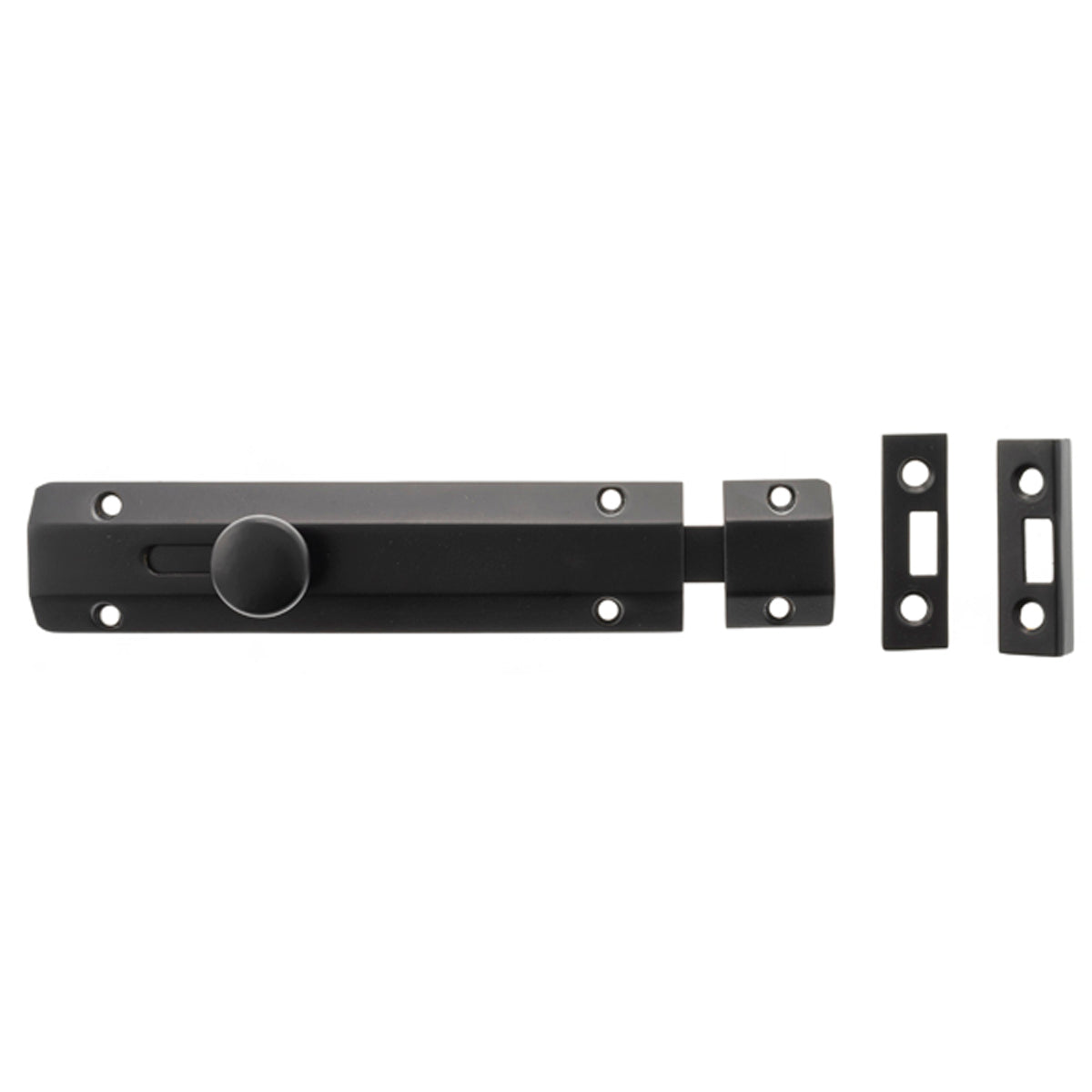 ATLANTIC SOLID SURFACE DOOR BOLT 152 BRS/MBK