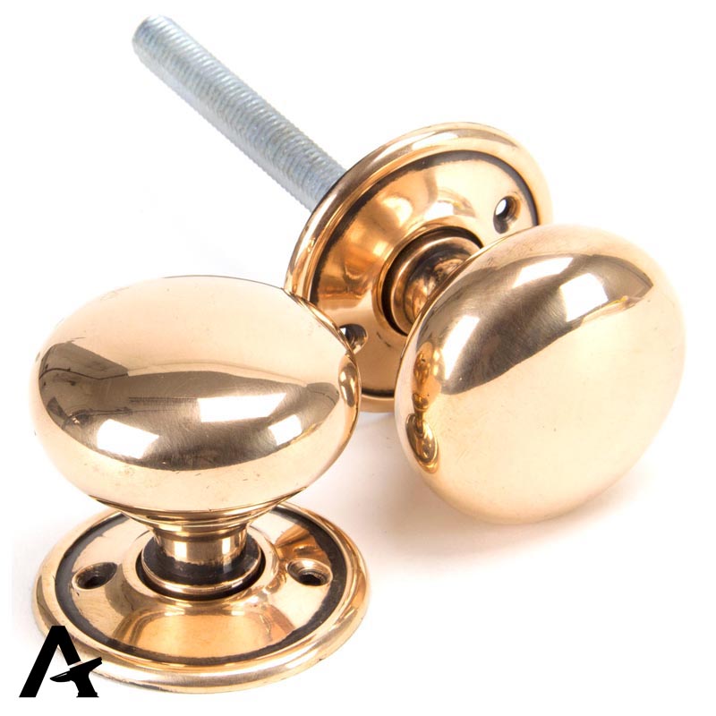 MUSHROOM MORTICE/RIM KNOB 49x44x51 PBZ - 91925 by MARCHES (ANVIL) ARCHITECTURAL HARDWARE