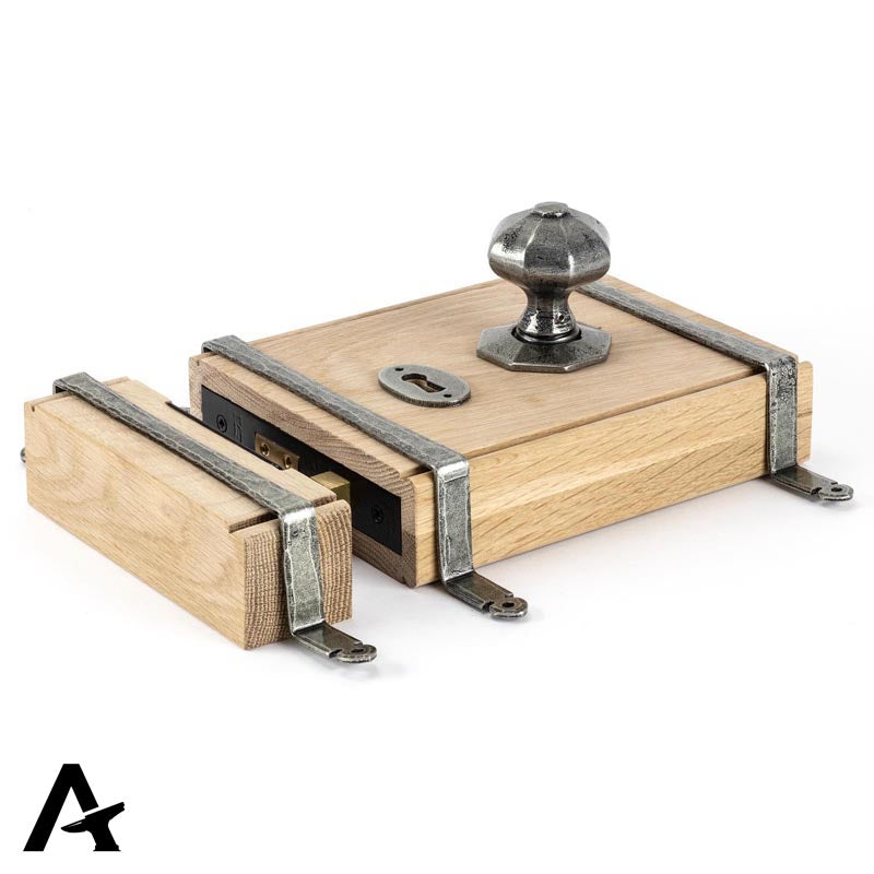 OAK BOX LOCK+KNOB 223x172x50 PEW - 33004 by MARCHES (ANVIL) ARCHITECTURAL HARDWARE
