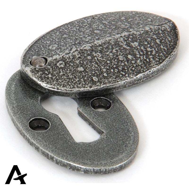 ESCUTCHEON OVAL+COVER 51x31x9 PEW