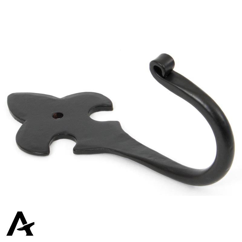 COAT HOOK FLEUR-DE-LYS 114x50x52 BLK