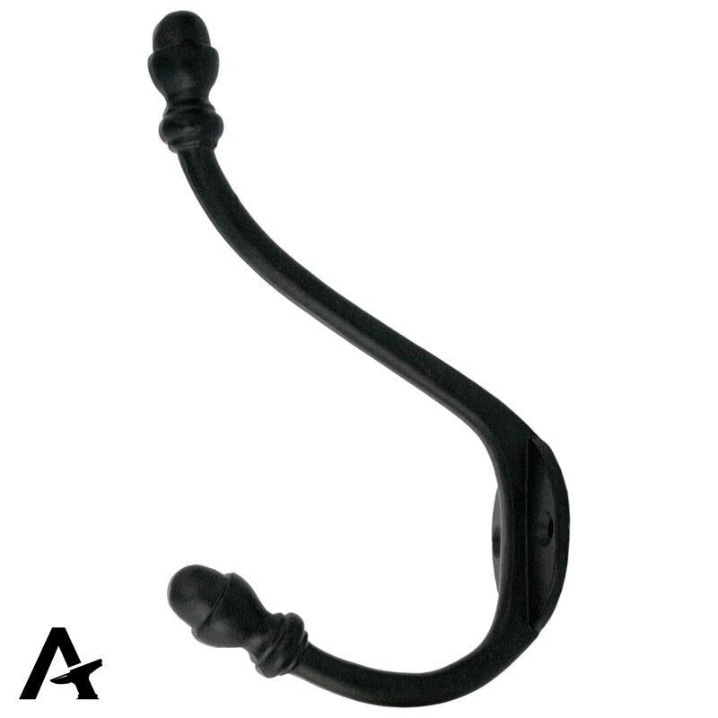 HAT+COAT HOOK 165x38x086 BLK