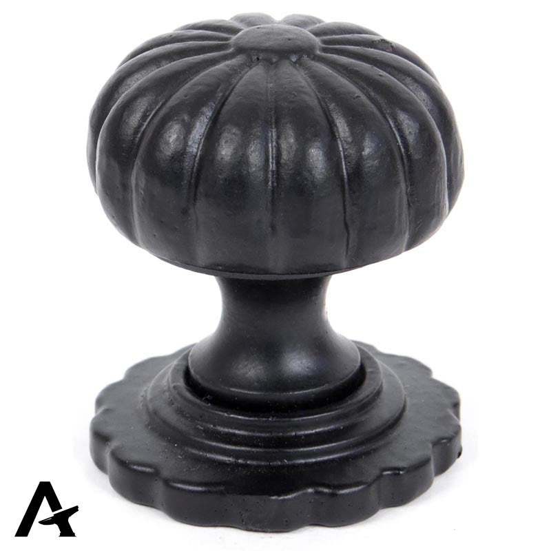 FLOWER CABINET KNOB+BASE 32x41 BLK - 83507 by MARCHES (ANVIL) ARCHITECTURAL HARDWARE