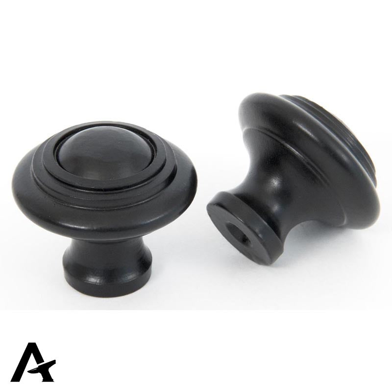 RINGED CABINET KNOB 30x30x15 BLK