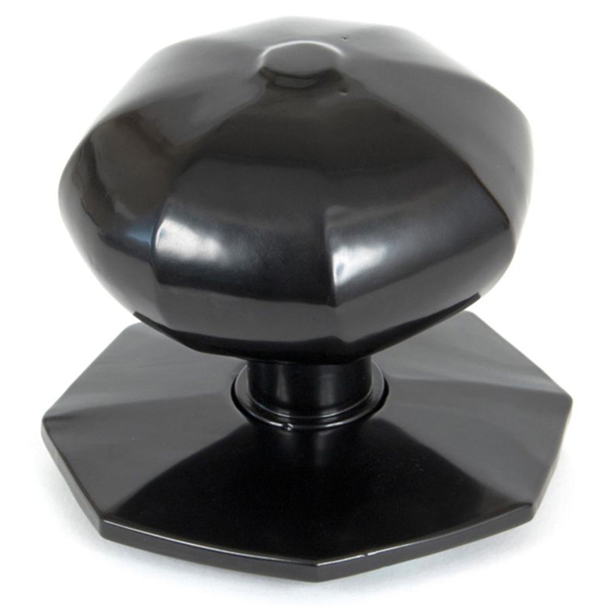 OCTAGONAL CENTRE DOOR KNOB EXT 82x80x95 BLK