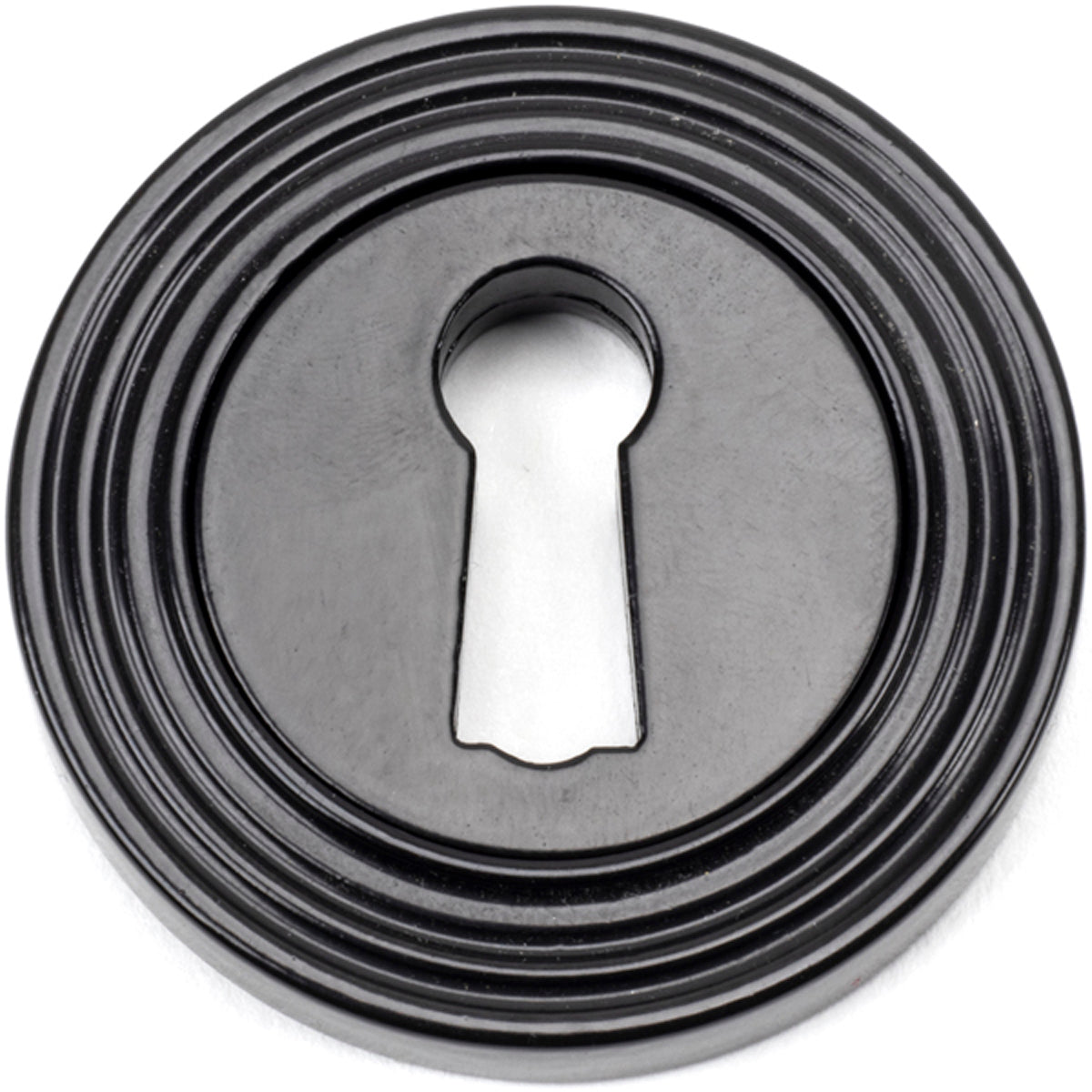 ESCUTCHEON ROUND CNC BEEHIVE 53x8 BLK