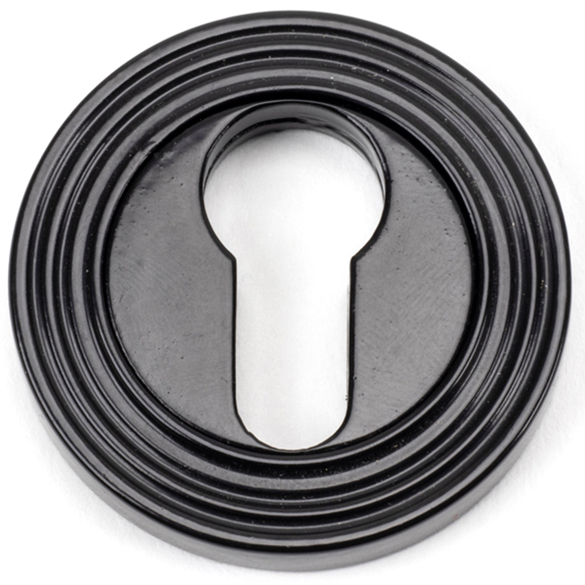 ESCUTCHEON ROUND EURO CNC BEEHIVE 53x8 BLK