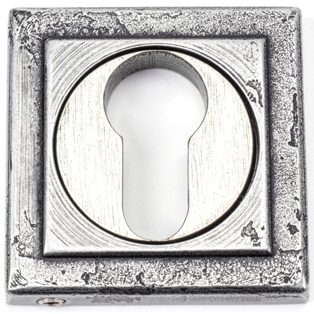 ESCUTCHEON ROUND EURO CNC SQUARE 53x53x8 PEW