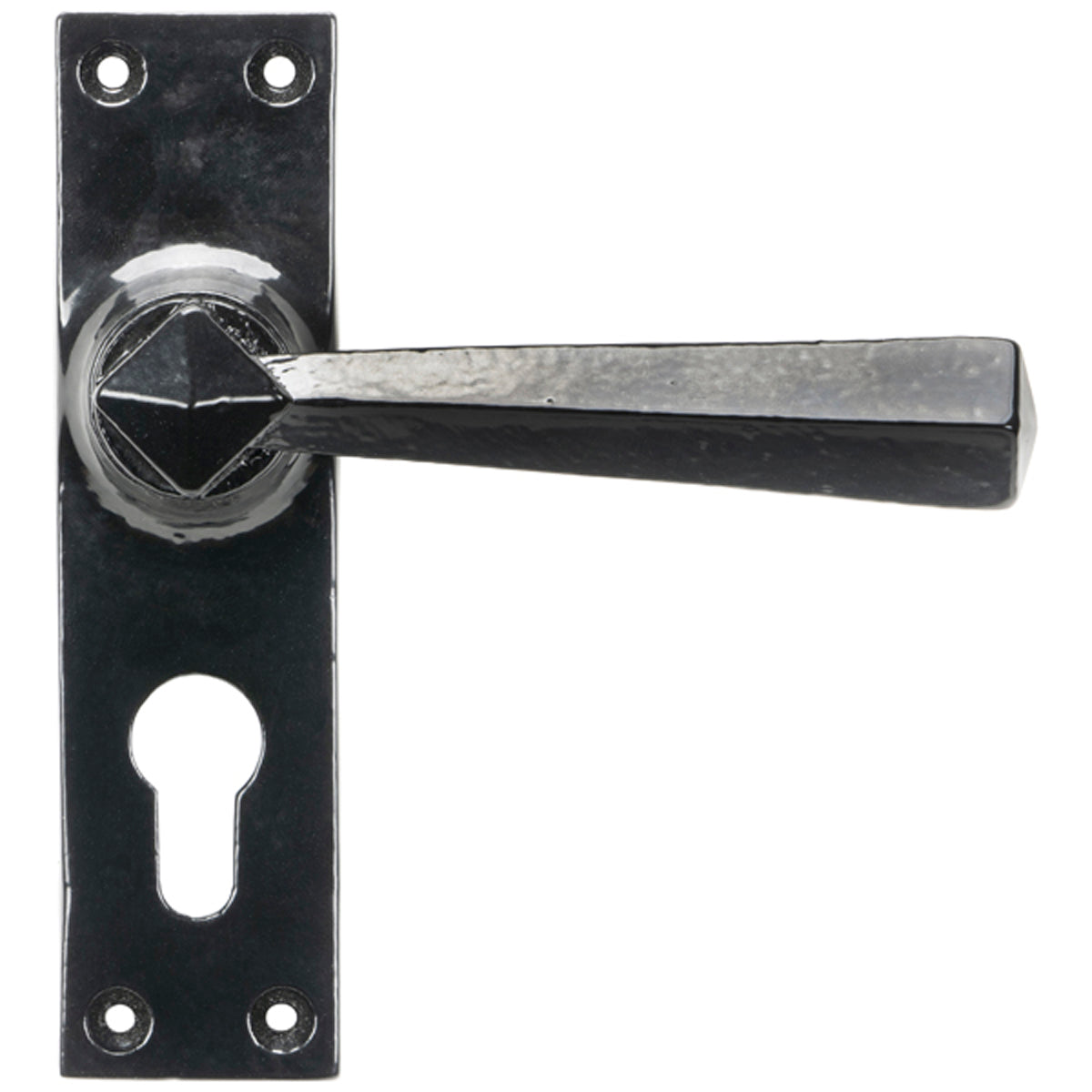 STRAIGHT LEVER HANDLE EURO LOCK 124x148x50 BLK