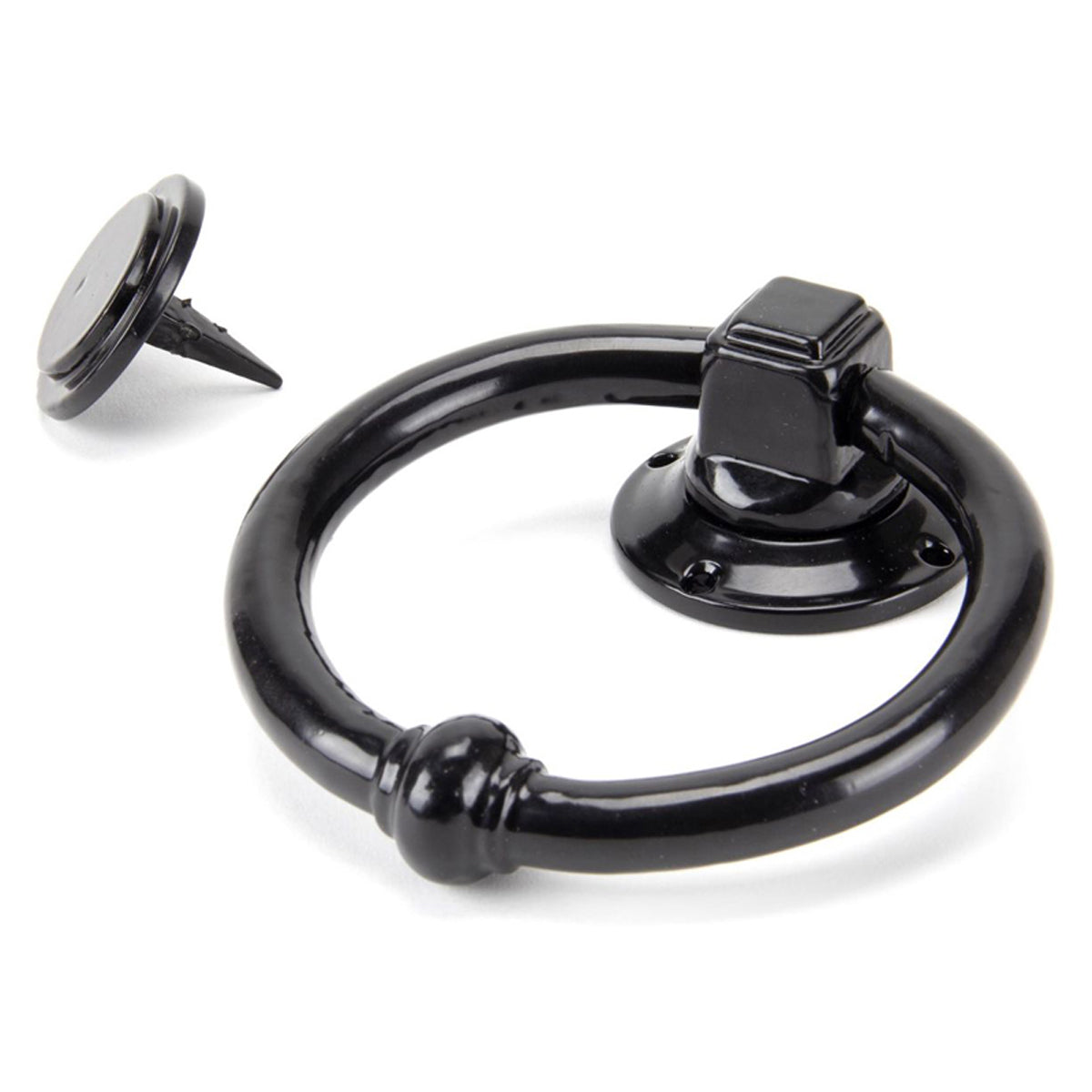 REGENCY DOOR KNOCKER RING 103x38x40 BLK