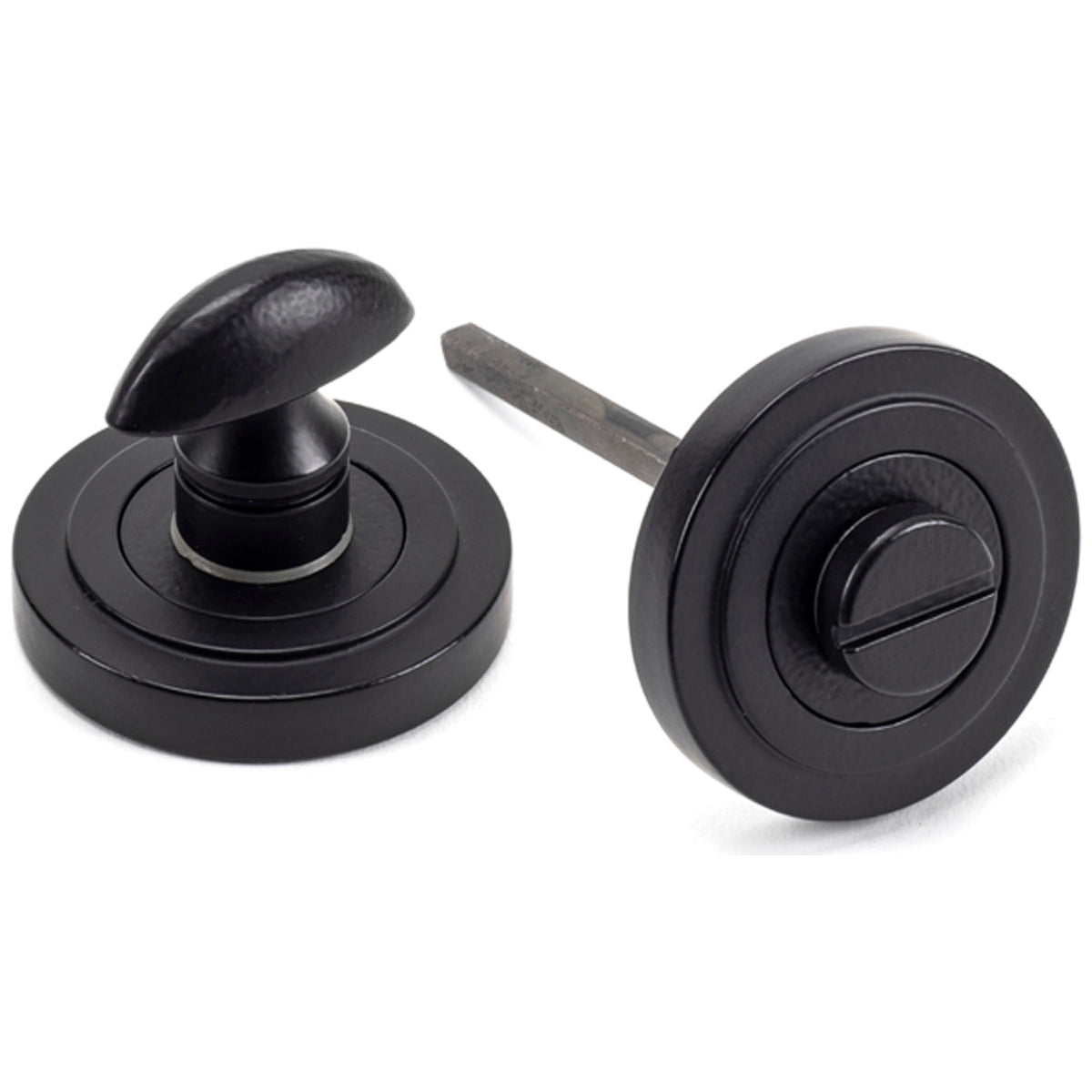 THUMBTURN SET ROUND CNC ART DECO 53x45 MBK