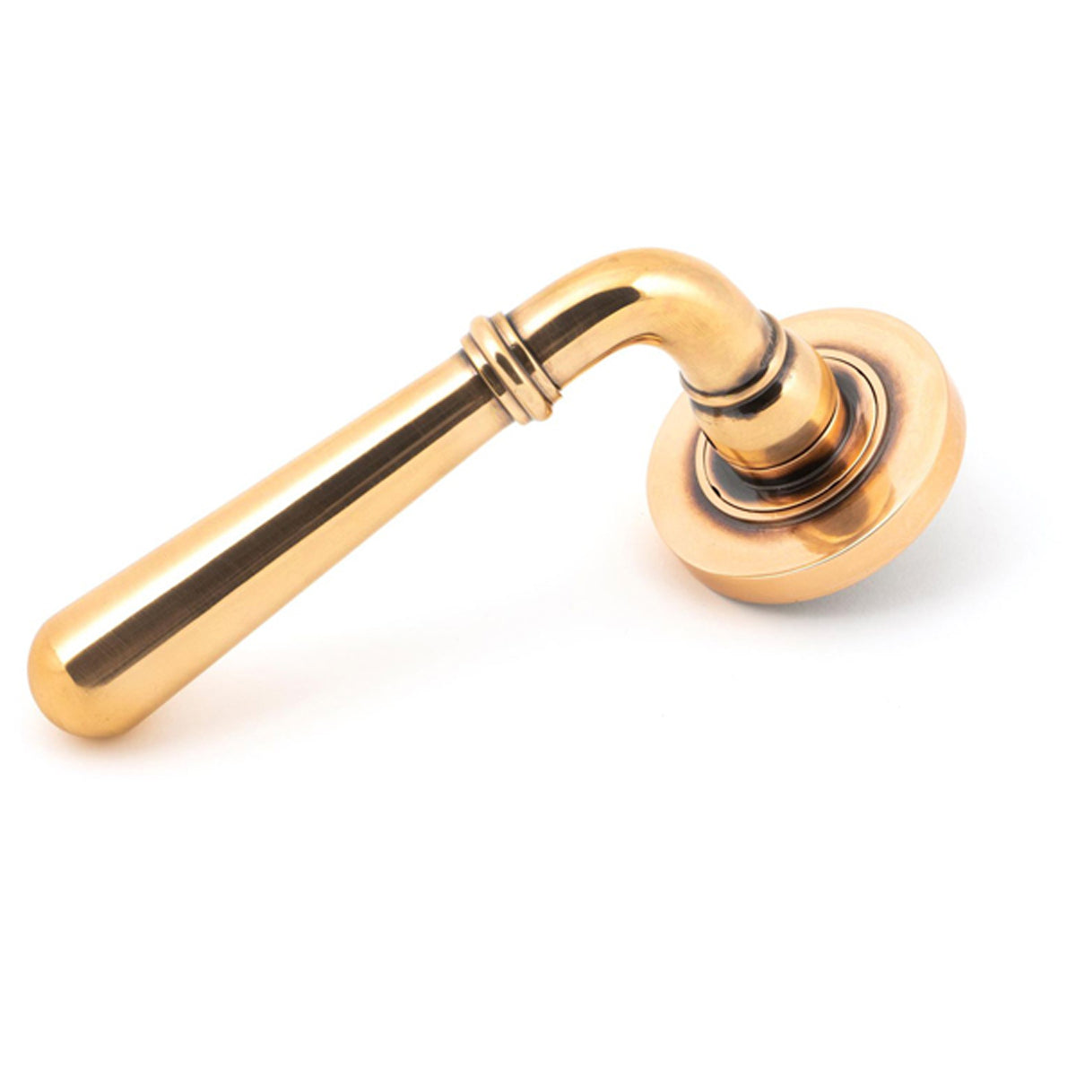 NEWBURY LEVER HANDLE+ROSE SPRUNG PLAIN 53x126x64 PBZ