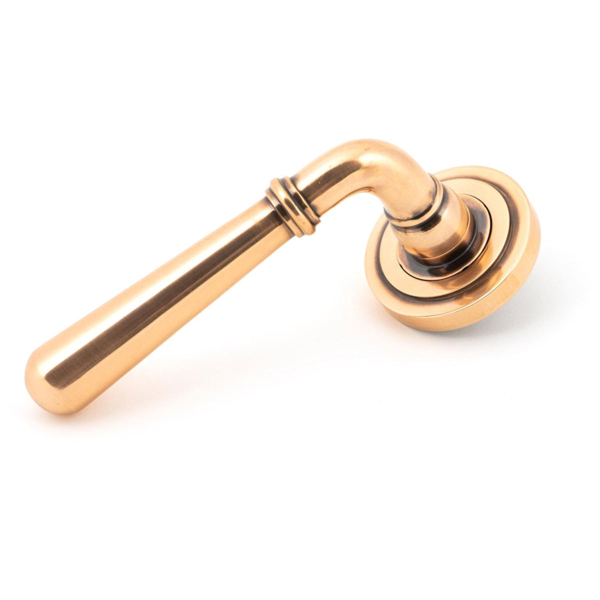 NEWBURY LEVER HANDLE+ROSE SPRUNG ART DECO 53x126x64 PBZ - 46066 by MARCHES (ANVIL) ARCHITECTURAL HARDWARE