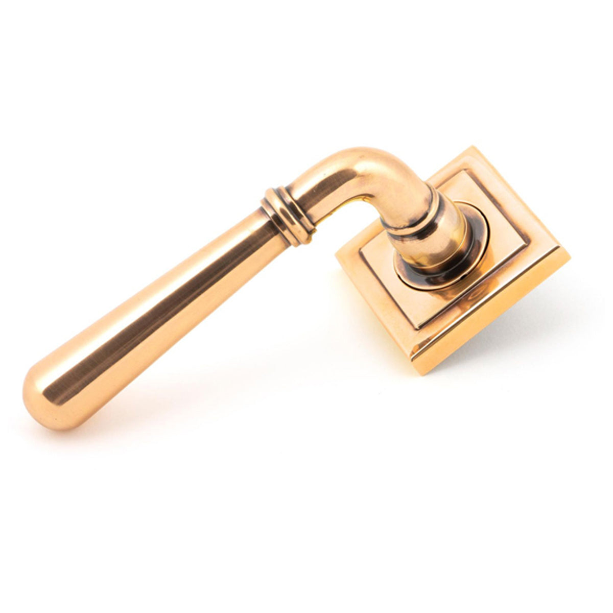 NEWBURY LEVER HANDLE+ROSE SPRUNG SQUARE 53x126x64 PBZ
