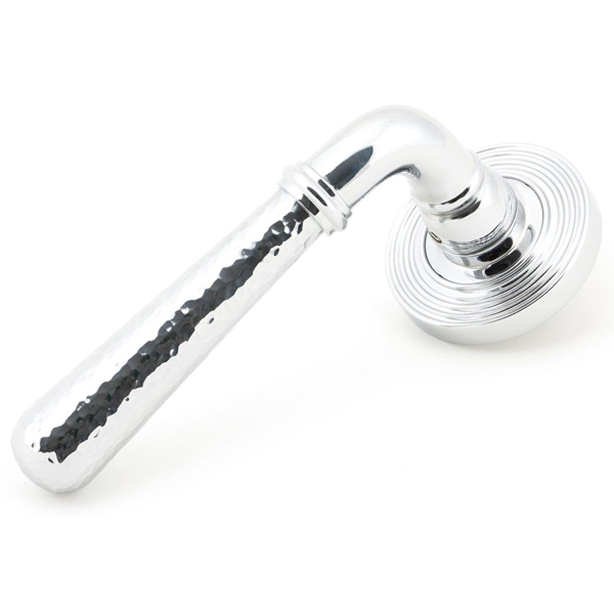 HAMMERED NEWBURY LEVER HANDLE+ROSE SPRUNG BEEHIVE 53x126x64 PCP