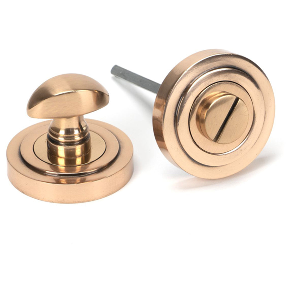 THUMBTURN SET ROUND CNC ART DECO 53x45 PBZ