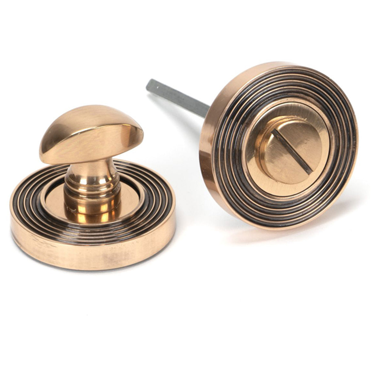 THUMBTURN SET ROUND CNC BEEHIVE 53x45 PBZ