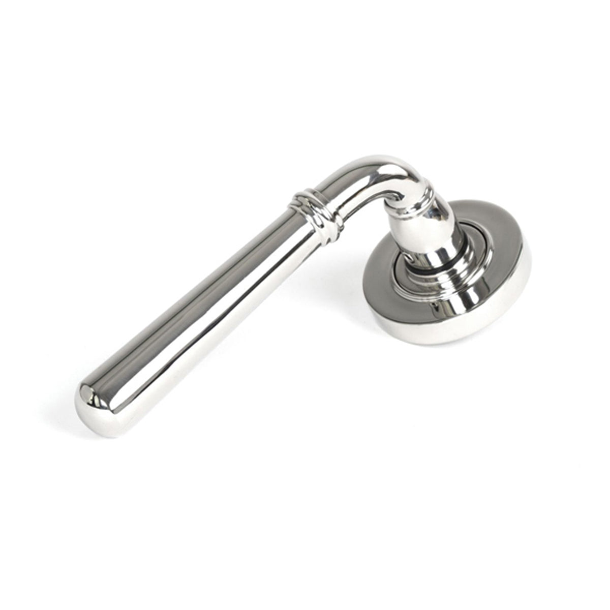 NEWBURY LEVER HANDLE+ROSE SPRUNG PLAIN 53x126x64 PMA