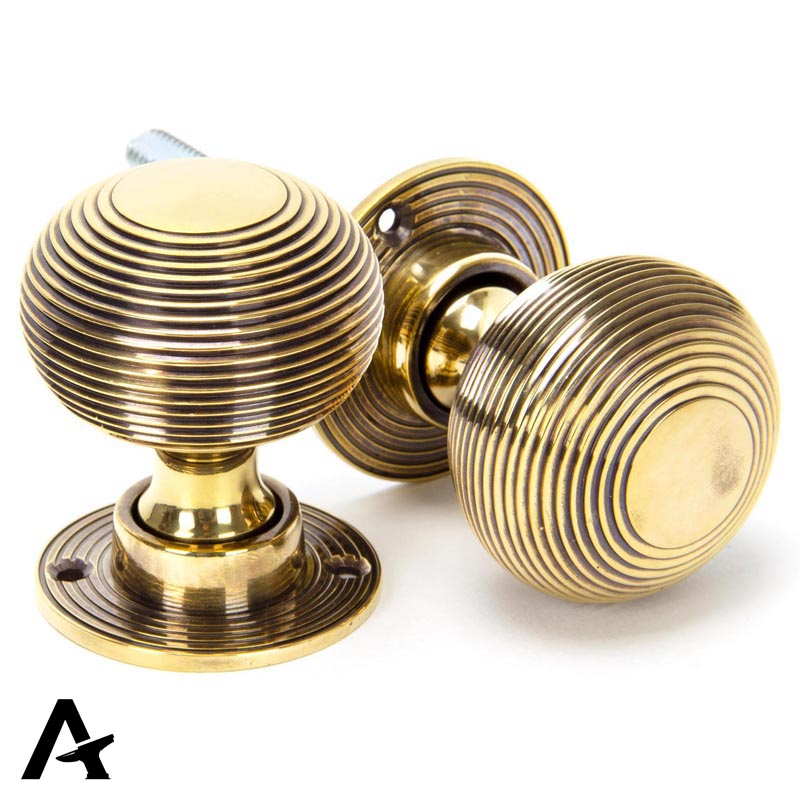 HEAVY BEEHIVE MORTICE/RIM KNOB 50x64x51 AGBR - 83633H by MARCHES (ANVIL) ARCHITECTURAL HARDWARE