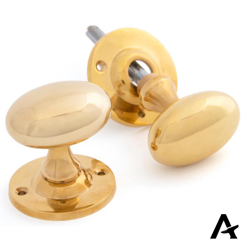 OVAL MORTICE/RIM KNOB 57x65x58 PBR - 83627 by MARCHES (ANVIL) ARCHITECTURAL HARDWARE