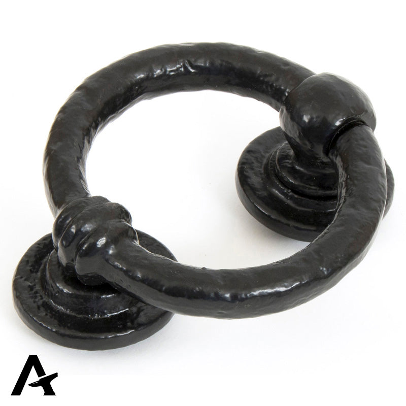 RING DOOR KNOCKER 100x40x49 BLK