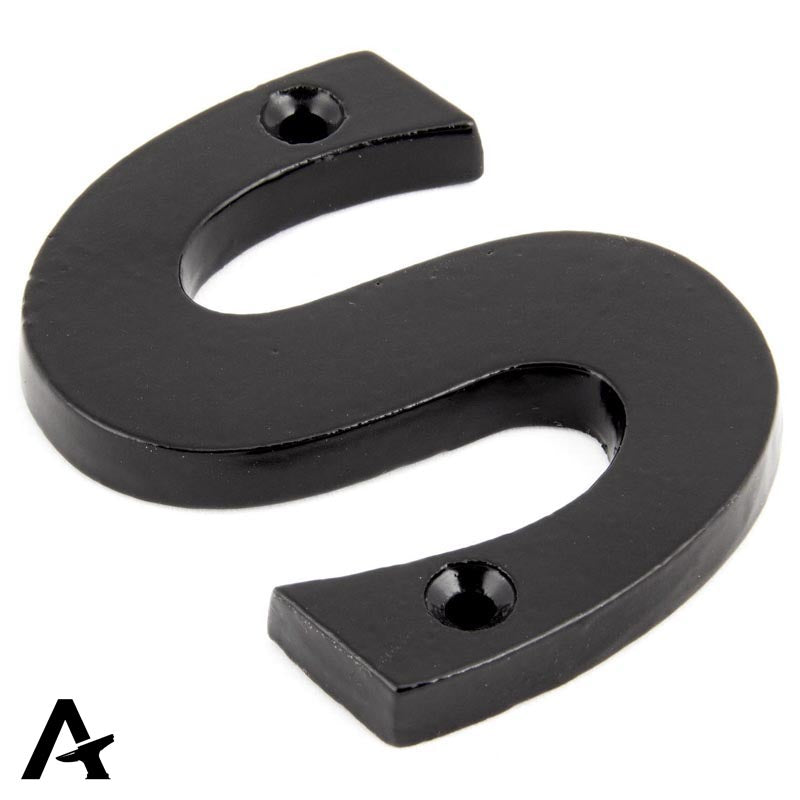 LETTER S 78x56x8 BLK - 83800S by MARCHES (ANVIL) ARCHITECTURAL HARDWARE