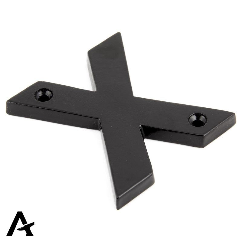 LETTER X 78x70x8 BLK