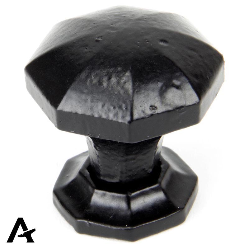 OCTAGONAL CABINET KNOB 32x35 BLK - 33372 by MARCHES (ANVIL) ARCHITECTURAL HARDWARE