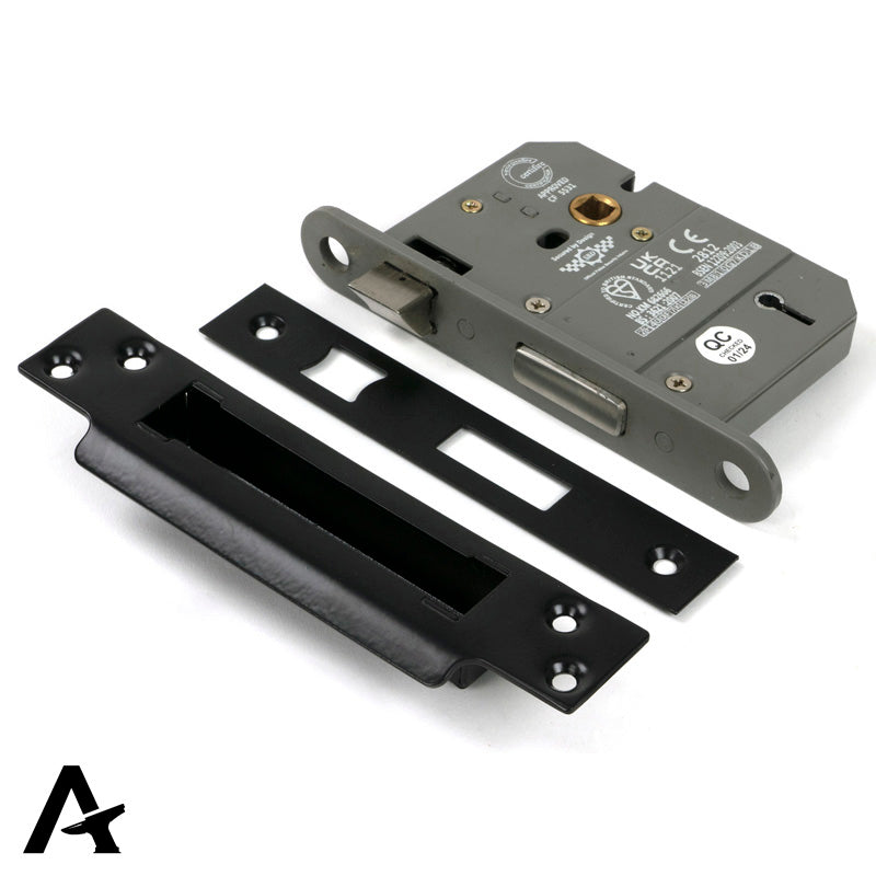 5LEVER SASH LOCK BS56 DIF 76 BLK