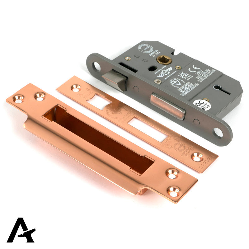 5LEVER SASH LOCK BS44 ALI 64 PBZ - 51362 by MARCHES (ANVIL) ARCHITECTURAL HARDWARE