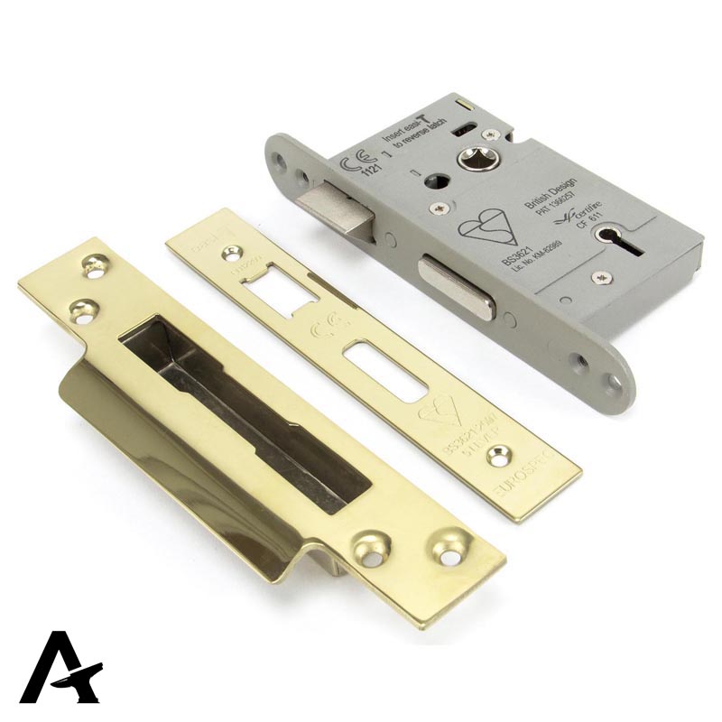 5LEVER SASH LOCK HD BS44 DIF 64 BRS - 91056 by MARCHES (ANVIL) ARCHITECTURAL HARDWARE