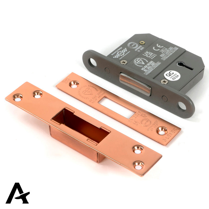 5LEVER DEADLOCK BS44 DIF 64 PBZ by MARCHES (ANVIL) ARCHITECTURAL HARDWARE