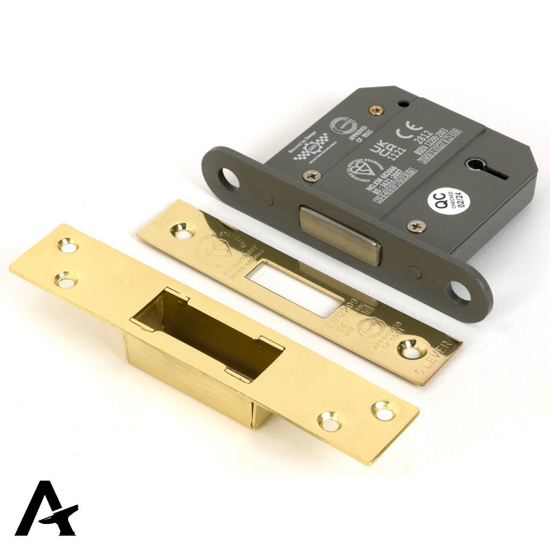 5LEVER DEADLOCK BS56 ALI 76 PBR - 51437 by MARCHES (ANVIL) ARCHITECTURAL HARDWARE