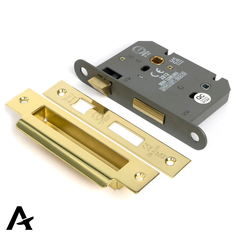 BATHROOM MORT LOCK HD BS56 76 PBR - 51790 by MARCHES (ANVIL) ARCHITECTURAL HARDWARE