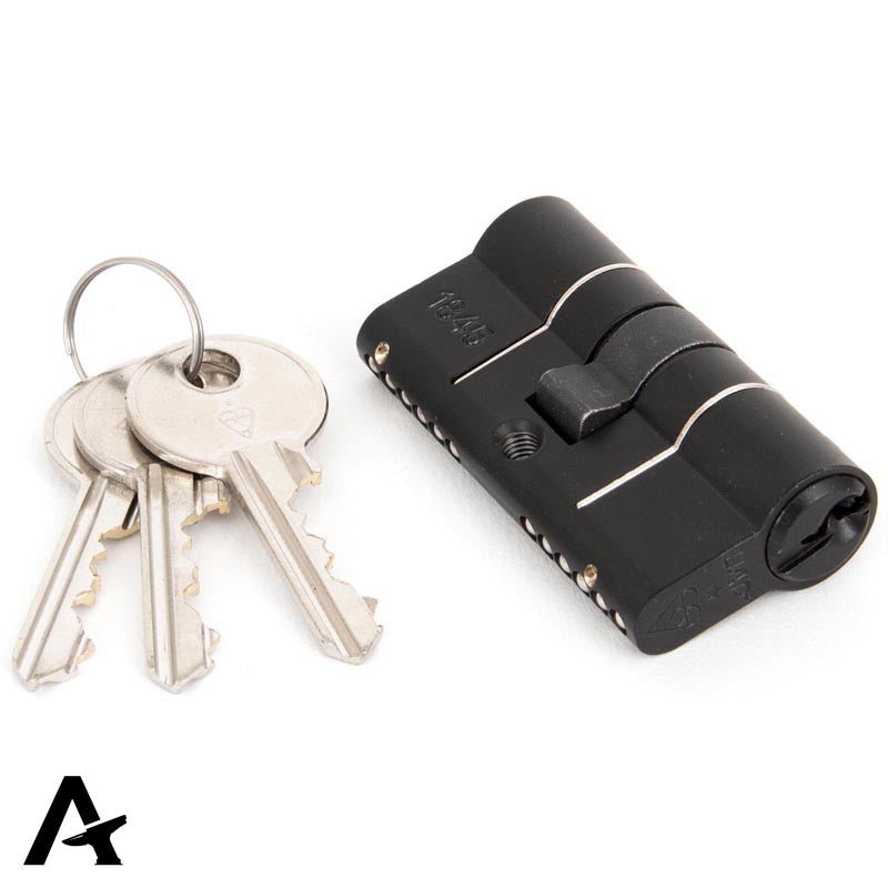 6PIN EURO CYLINDER DIFFER 30/30 BLK - 90227 by MARCHES (ANVIL) ARCHITECTURAL HARDWARE